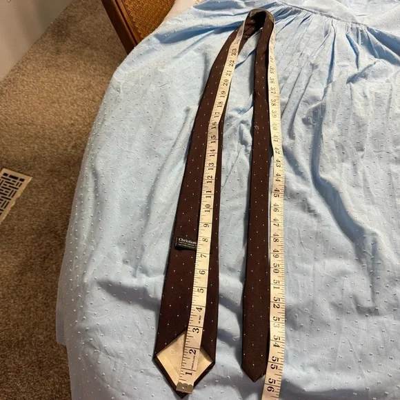 Dior Brown Classic Silk Ties - Picture 10 of 11